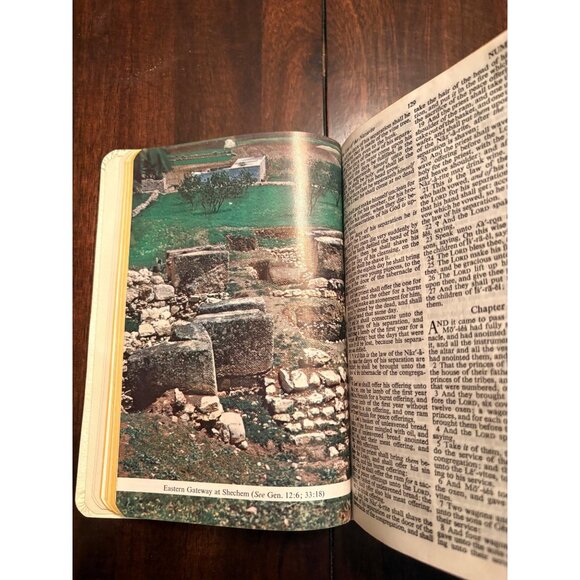 World Bible Student Text Edi King James Vers Red Letter White Imitation Leather - Picture 12 of 16